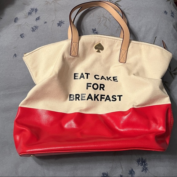 Kate Spade Eat Cake For Breakfast Tote Bag Purse - Picture 3 of 14